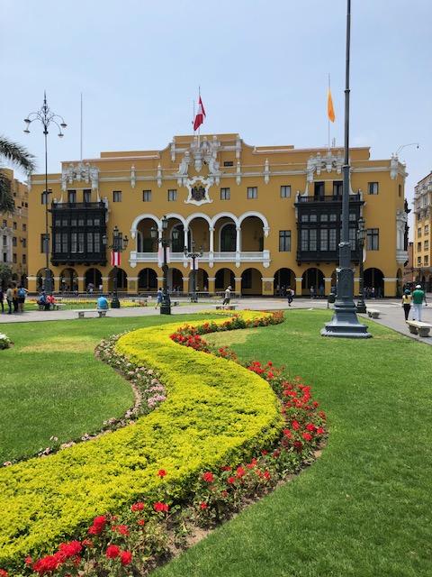Walking in City Square of Lima 19 JAN 2019